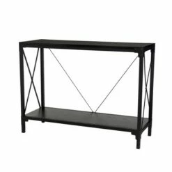 Modern Industry Metal/Wooden Console Table - Glitzhome Walnut -Console Tables Sales unnamed file 4743