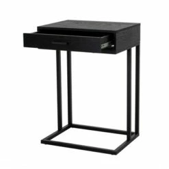 Modern Industry Metal/Wooden 'C' Side and End Table with 2 USB Charging Ports - Glitzhome Walnut -Console Tables Sales unnamed file 4748