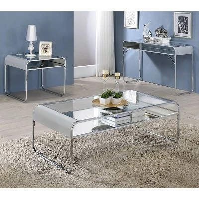 Milrix Sofa Table with Glass Top - miBasics Gold 4 Milrix Sofa Table with Glass Top - miBasics Gold - Image 2