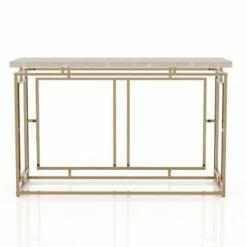 Grullen Faux Marble Top Sofa Table - miBasics Champagne -Console Tables Sales unnamed file 4764