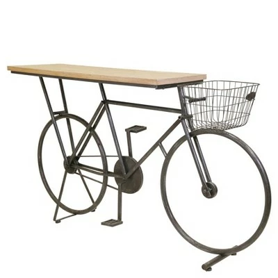 Bicycle Console Table - Sagebrook Home Red 3 Bicycle Console Table - Sagebrook Home Red