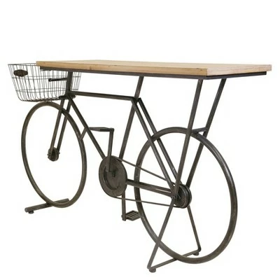 Bicycle Console Table - Sagebrook Home Red 4 Bicycle Console Table - Sagebrook Home Red - Image 2