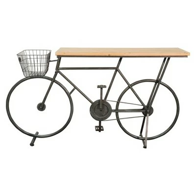 Bicycle Console Table - Sagebrook Home Red 7 Bicycle Console Table - Sagebrook Home Red - Image 5