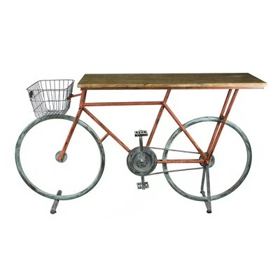 Bicycle Console Table - Sagebrook Home Red 9 Bicycle Console Table - Sagebrook Home Red - Image 7