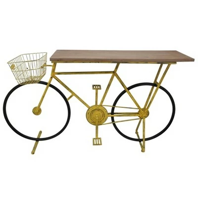 Bicycle Console Table - Sagebrook Home Red 11 Bicycle Console Table - Sagebrook Home Red - Image 9