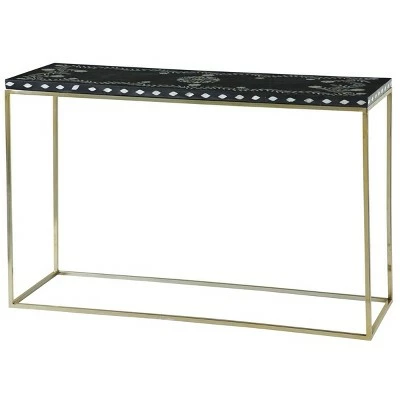 Olivia & May Eclectic Wood Console Table Gold - Olivia & May 8 Olivia & May Eclectic Wood Console Table Gold - Olivia & May - Image 6