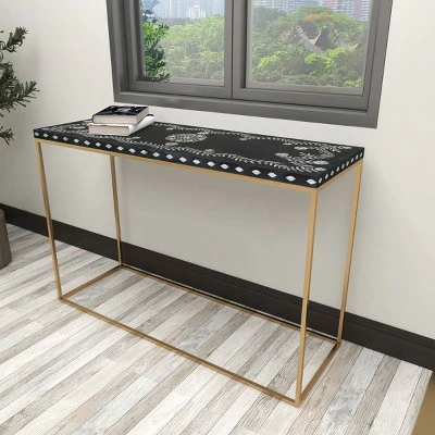 Olivia & May Eclectic Wood Console Table Gold - Olivia & May 14 Olivia & May Eclectic Wood Console Table Gold - Olivia & May - Image 12