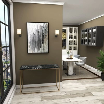 Olivia & May Eclectic Wood Console Table Gold - Olivia & May 16 Olivia & May Eclectic Wood Console Table Gold - Olivia & May - Image 14