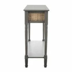 Caguas Console Table with Baskets Gray - Safavieh