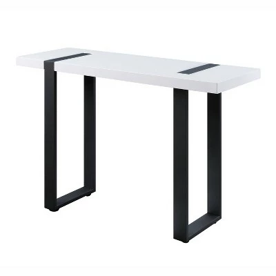Druse Sofa Table with U-Shaped Legs White/Black - miBasics 4 Druse Sofa Table with U-Shaped Legs White/Black - miBasics - Image 2