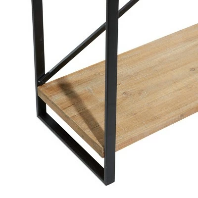 Olivia & May Industrial Wood Console Table Brown - Olivia & May 5 Olivia & May Industrial Wood Console Table Brown - Olivia & May - Image 3