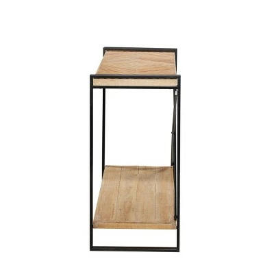 Olivia & May Industrial Wood Console Table Brown - Olivia & May 8 Olivia & May Industrial Wood Console Table Brown - Olivia & May - Image 6
