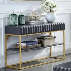 Cilker 2 Drawers Sofa Table - miBasics Antique Blue/gold 9 Cilker 2 Drawers Sofa Table - miBasics Antique Blue/gold -Console Tables Sales unnamed file 4837