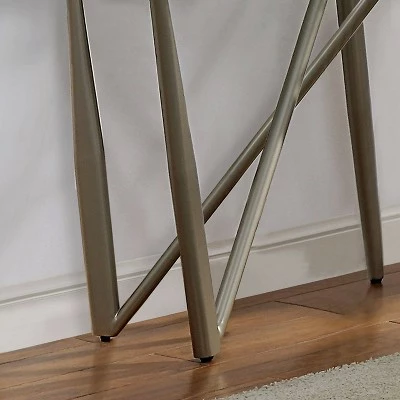 Escalon Sofa Table with Glass Top Champagne - miBasics 4 Escalon Sofa Table with Glass Top Champagne - miBasics - Image 2