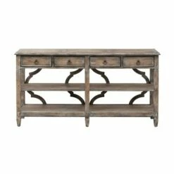 Sidney 4 Drawer Console Table Brown - Treasure Trove Accents
