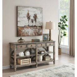 Sidney 4 Drawer Console Table Brown - Treasure Trove Accents -Console Tables Sales unnamed file 4849