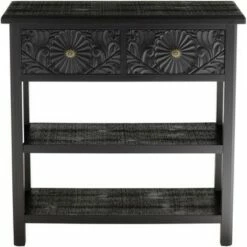 55 Downing Street Country Cottage Wood Console Table 31 1/2" x 13 3/4" with Drawer Black for Living Room Bedroom Bedside Entryway -Console Tables Sales unnamed file 4862