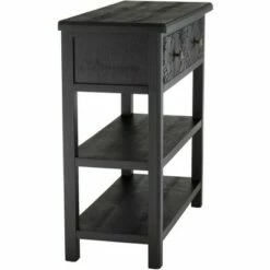 55 Downing Street Country Cottage Wood Console Table 31 1/2" x 13 3/4" with Drawer Black for Living Room Bedroom Bedside Entryway -Console Tables Sales unnamed file 4863