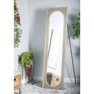Olivia & May Natural Wood Console Mirror Brown - Olivia & May 3 Olivia & May Natural Wood Console Mirror Brown - Olivia & May