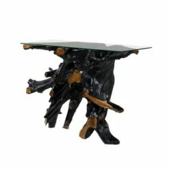 Olivia & May Contemporary Teak Wood Console Table Gold - Olivia & May -Console Tables Sales unnamed file 4884