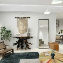 Olivia & May Contemporary Teak Wood Console Table Gold - Olivia & May -Console Tables Sales unnamed file 4894