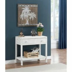 Kelton 1 Drawer Console Table White Wash - Treasure Trove Accents -Console Tables Sales unnamed file 4940