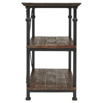 Ronay Rustic Industrial Console Table - Inspire Q® Brown 4 Ronay Rustic Industrial Console Table - Inspire Q® Brown - Image 2