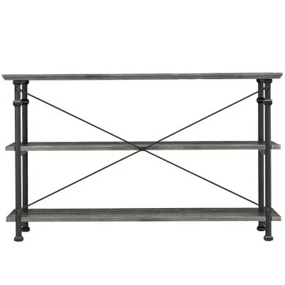 Ronay Rustic Industrial Console Table - Inspire Q® Brown 6 Ronay Rustic Industrial Console Table - Inspire Q® Brown - Image 4