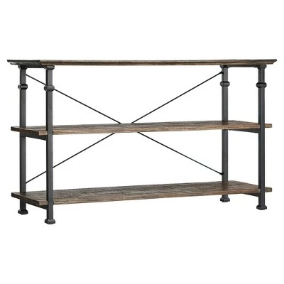 Ronay Rustic Industrial Console Table - Inspire Q® Brown 9 Ronay Rustic Industrial Console Table - Inspire Q® Brown - Image 7