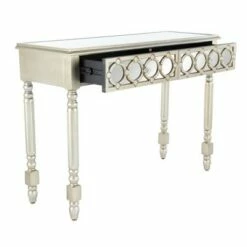 Olivia & May Set of 3 Glam Mirrored Wood Console Tables Silver - Olivia & May -Console Tables Sales unnamed file 4961