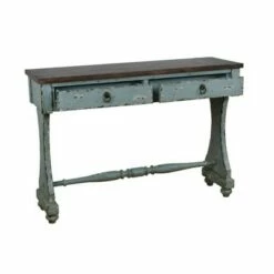 Distressed Two-Tone Entryway Console Table River Blue - HomeFare -Console Tables Sales unnamed file 4970