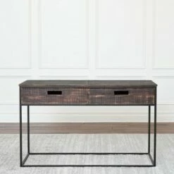 44" Thomas Wood Console Table Dark Brown - Abbyson Living