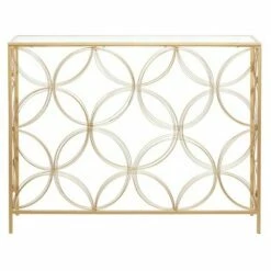 Olivia & May Contemporary Metal Console Table Gold - Olivia & May -Console Tables Sales unnamed file 4989
