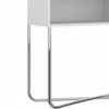 Wooden Console Table with 2 Open Compartments and Metal Frame White/Chrome - The Urban Port -Console Tables Sales unnamed file 4990
