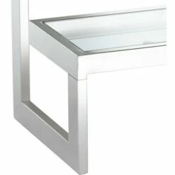Studio 55D Modern Chrome Rectangular Console Table 39 1/2" x 13 3/4" Clear Glass Silver for Living Room Home House Entryway Office -Console Tables Sales unnamed file 5007