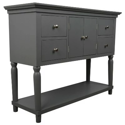 Decor Therapy Taylor Four Drawer Console Table Gray - Décor Therapy 3 Decor Therapy Taylor Four Drawer Console Table Gray - Décor Therapy