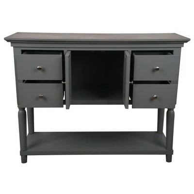 Decor Therapy Taylor Four Drawer Console Table Gray - Décor Therapy 6 Decor Therapy Taylor Four Drawer Console Table Gray - Décor Therapy - Image 4