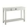 June Rustic Farmhouse Entry Table with Lower Shelf - Saracina Home Brushed White -Console Tables Sales unnamed file 509