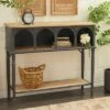 Olivia & May Farmhouse Wood Console Table Black - Olivia & May
