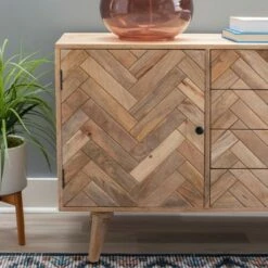 Lachlan 2 Drawer 2 Door Console Natural - Powell Company -Console Tables Sales unnamed file 5139