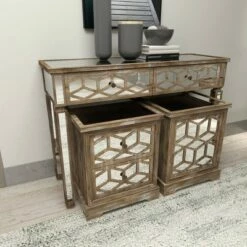 Olivia & May Set of 3 Glam Wood Console Tables Gray - Olivia & May -Console Tables Sales unnamed file 5159