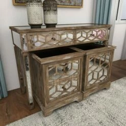 Olivia & May Set of 3 Glam Wood Console Tables Gray - Olivia & May -Console Tables Sales unnamed file 5162