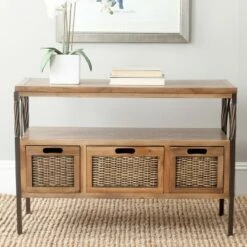 Joshua Console Table - Safavieh Pewter