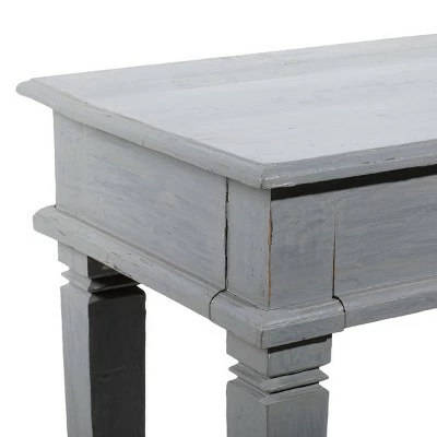 Olivia & May Rustic Mahogany Console Table Gray - Olivia & May 5 Olivia & May Rustic Mahogany Console Table Gray - Olivia & May - Image 3