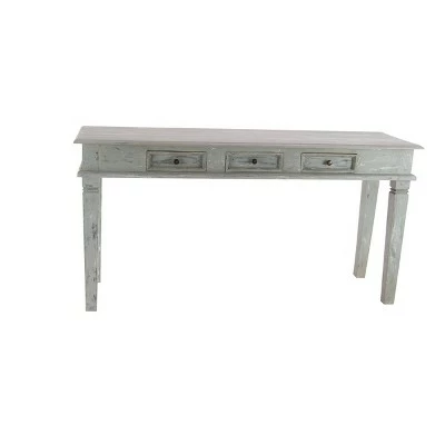 Olivia & May Rustic Mahogany Console Table Gray - Olivia & May 7 Olivia & May Rustic Mahogany Console Table Gray - Olivia & May - Image 5