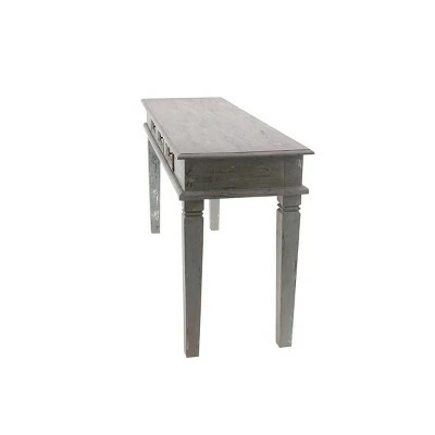 Olivia & May Rustic Mahogany Console Table Gray - Olivia & May 10 Olivia & May Rustic Mahogany Console Table Gray - Olivia & May - Image 8