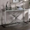Wondry Geometric Inspired Sofa Table with Glass Top - miBasics Chrome -Console Tables Sales unnamed file 5199