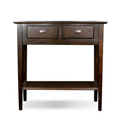 Favorite Finds Hall Console/Sofa Table Chocolate Oak Finish - Leick Home 4 Favorite Finds Hall Console/Sofa Table Chocolate Oak Finish - Leick Home - Image 2