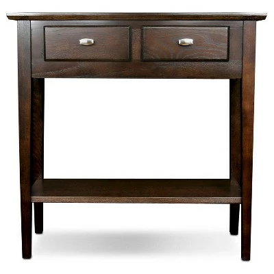 Favorite Finds Hall Console/Sofa Table Chocolate Oak Finish - Leick Home 7 Favorite Finds Hall Console/Sofa Table Chocolate Oak Finish - Leick Home - Image 5