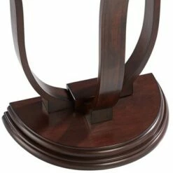 55 Downing Street Vintage Oak Wood Half-Round Console Table 31" x 17 1/4" Dark Brown for Living Room Bedroom Entryway House Office -Console Tables Sales unnamed file 5230